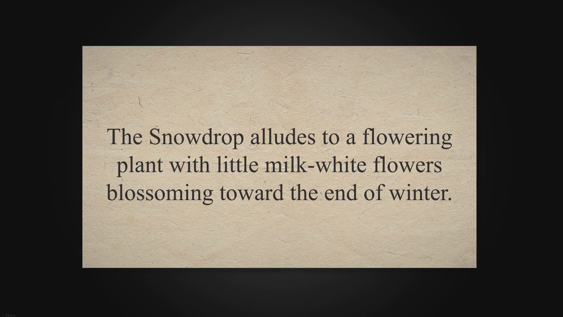 'Video thumbnail for Analysis of Snowdrop Poem by Ted Hughes'