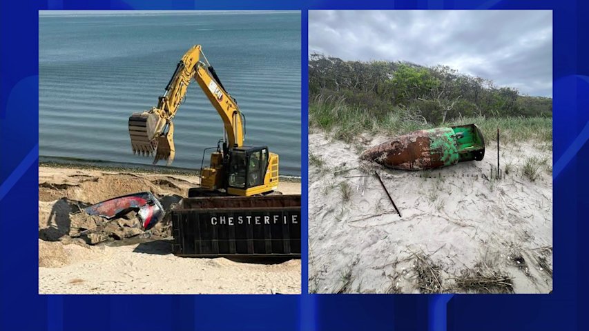 Video thumbnail for Large buoy, abandoned 27-foot boat removed from Shinnecock Nation beaches