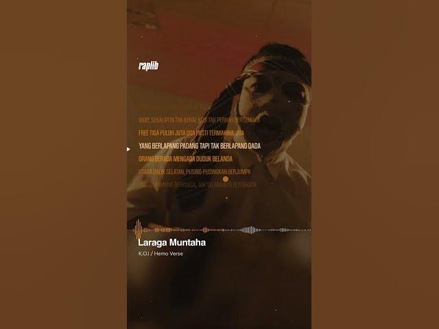 Video thumbnail for K.O.I Laraga Muntaha (Hemo Verse) #hiphop #rap #music #lyrics