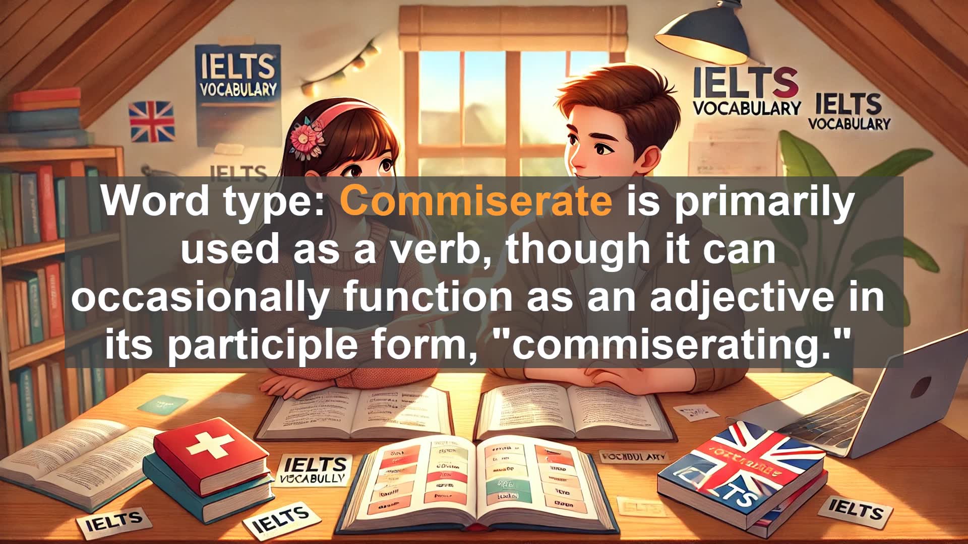 'Video thumbnail for 2000 Must Know IELTS 9.0 Vocabulary - Understanding 'Commiserate': A Key Word for IELTS Success'