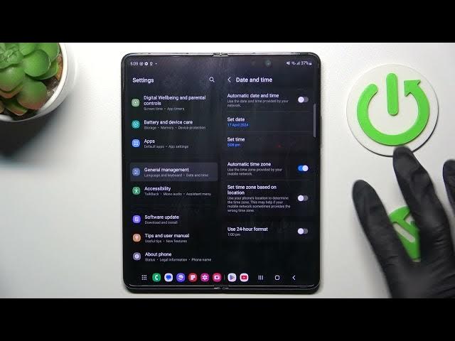 Video thumbnail for How to Adjust Time & Date on a SAMSUNG Galaxy Z Fold5