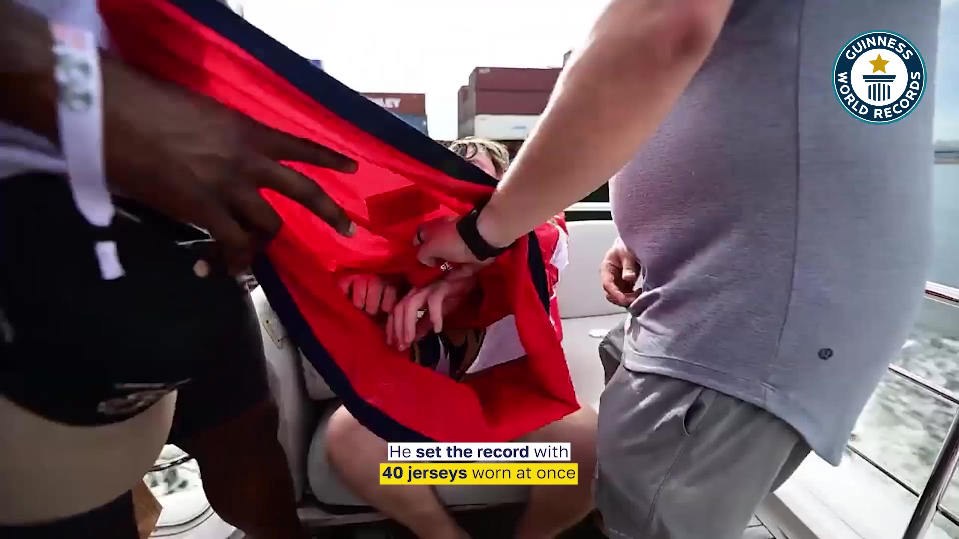 Video thumbnail for Most professional ice hockey jerseys worn at once  40 by Dakota King