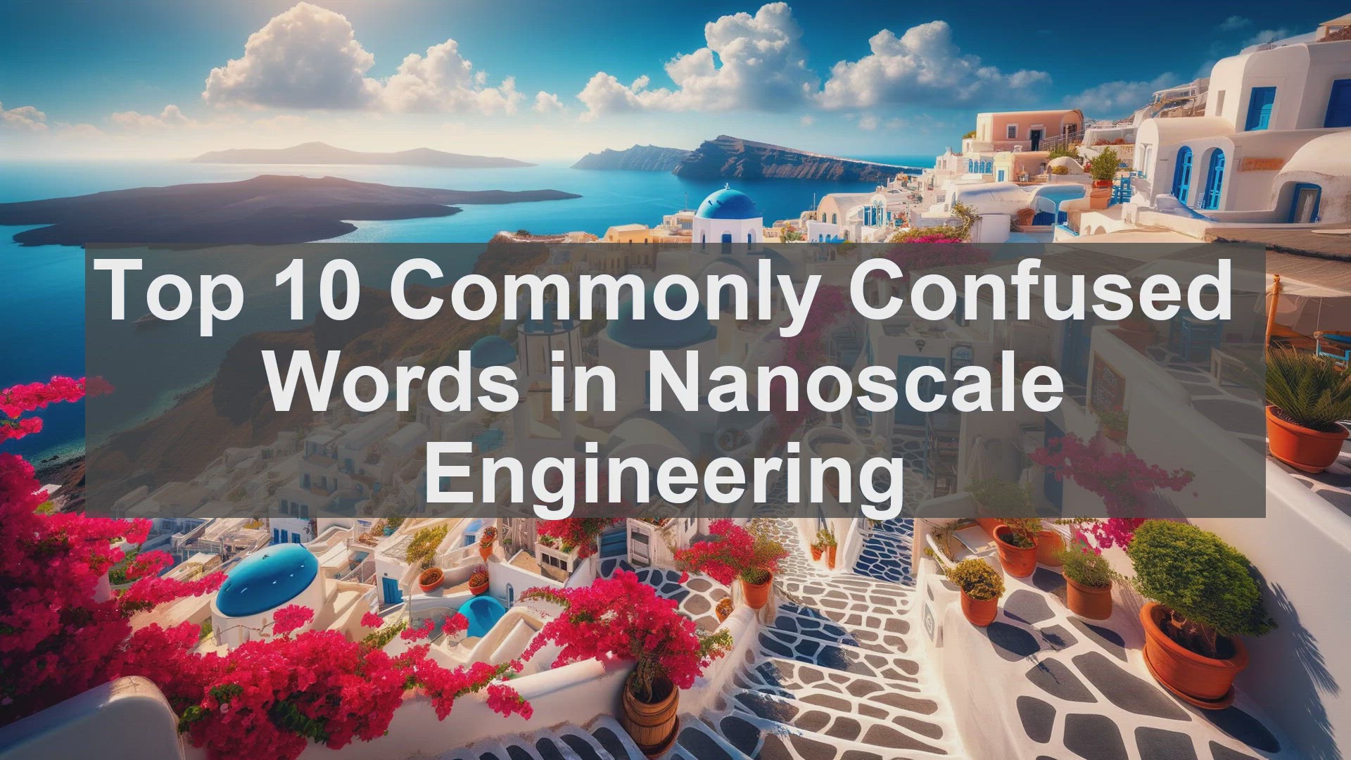 'Video thumbnail for Top 10 Commonly Confused Words in Nanoscale Engineering'