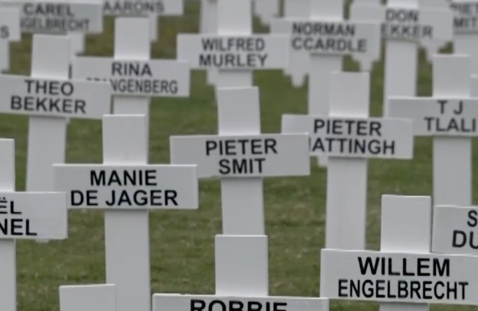 Video thumbnail for US installation commemorates victims of South African ‘white genocide’