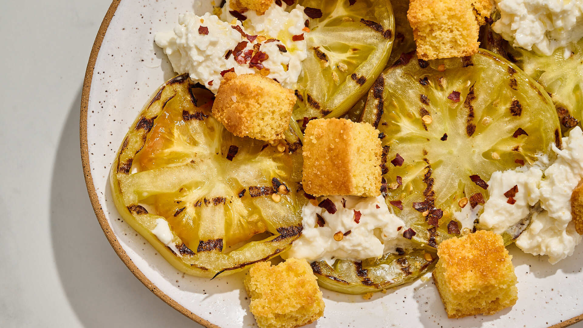 Video thumbnail for Grilled Green Tomato Salad Recipe