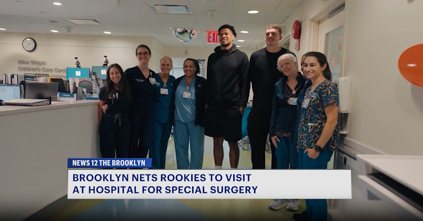 Video thumbnail for Brooklyn Nets rookies visit patients at children's hospital