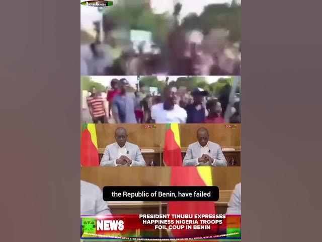 Video thumbnail for President Tinubu Expresses Happiness Nigeria Troops Foil Coup In Benin