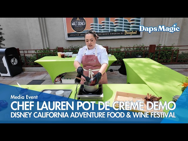 Video thumbnail for Pot de Creme Demo with Chef Lauren | 2026 Disney California Adventure Food & Wine Festival 4K