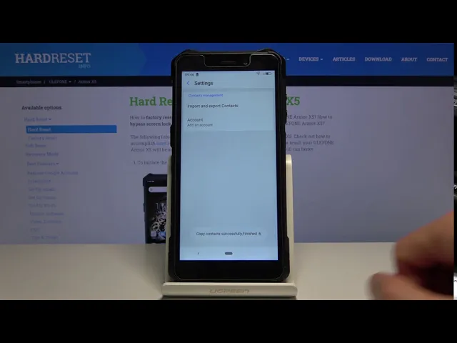 Video thumbnail for How to Copy Contacts in ULEFONE Armor X5 – Transfer Contacts