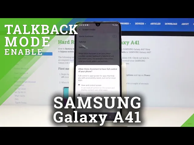 Video thumbnail for How to Activate / Deactivate TALKBACK in SAMSUNG Galaxy A41