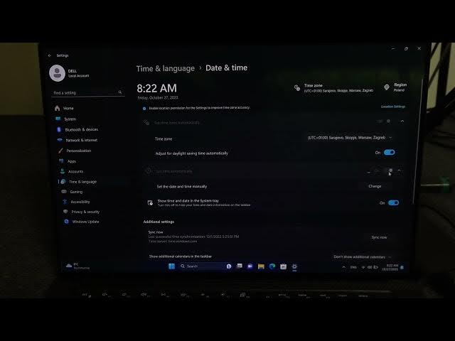 Video thumbnail for How To Change Date & Time In Dell XPS