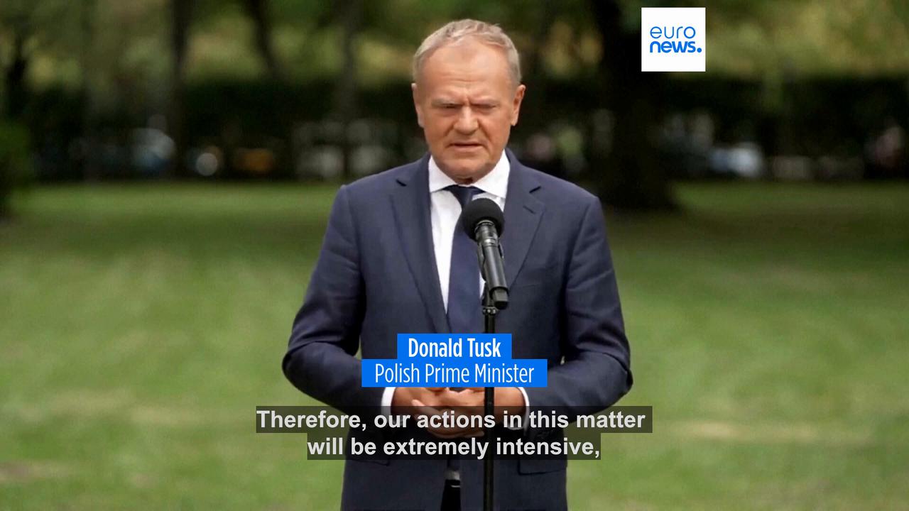 Video thumbnail for Poland thwarts unprecedented plot by Russia to kill Ukrainian-US citizen in a NATO country, PM Tusk says