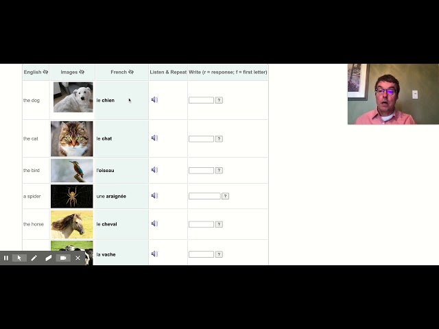 Video thumbnail for "BonPatron" Vocabulary Guide: Animals