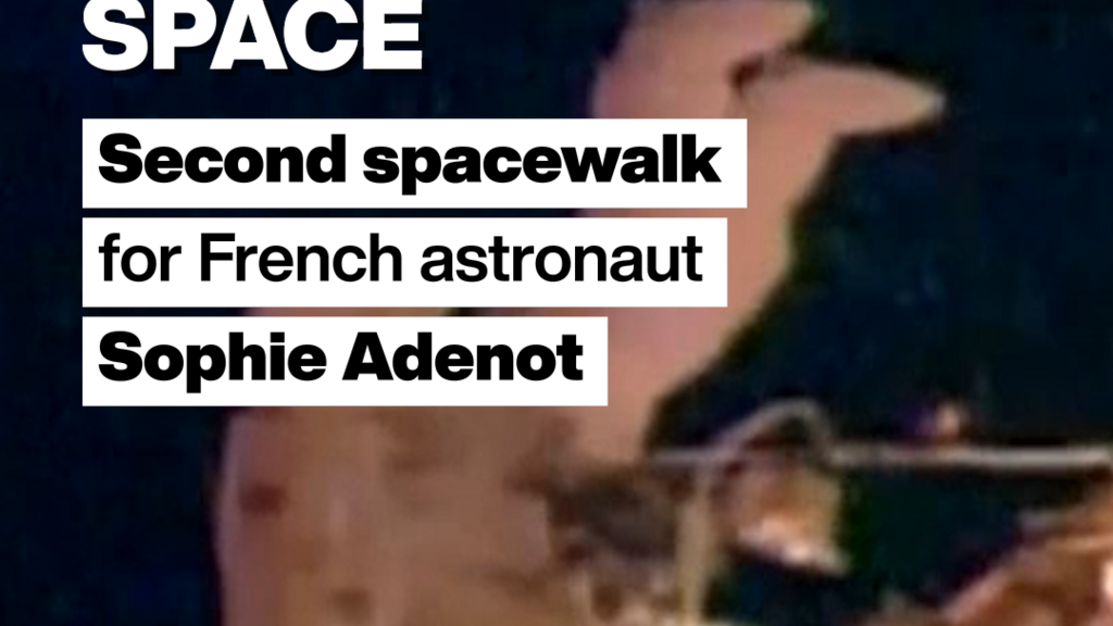 Video thumbnail for Space: Second spacewalk for French astronaut Sophie Adenot