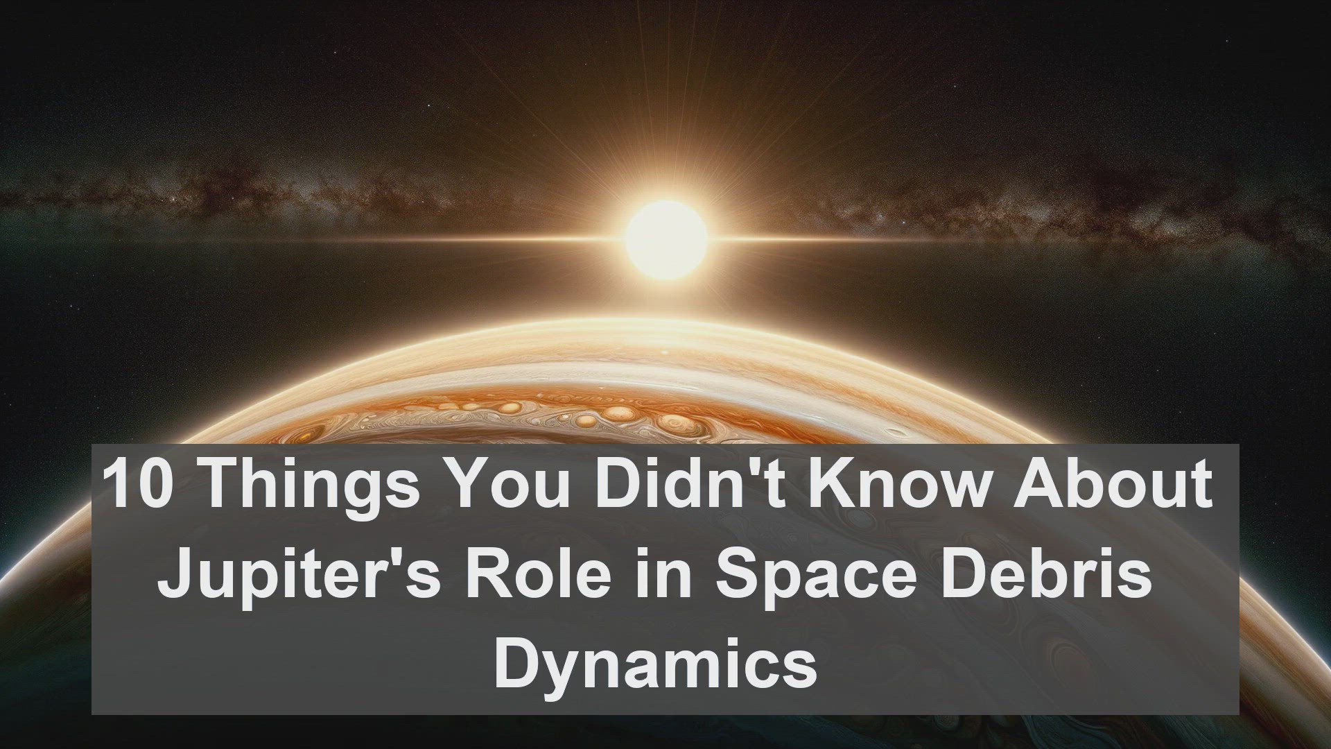 'Video thumbnail for 10 Things You Didn't Know About Jupiter's Role in Space Debris Dynamics'