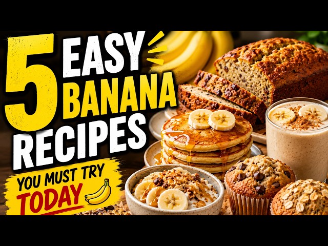 Video thumbnail for 5 Easy Banana Recipes You Must Try Today 🍌