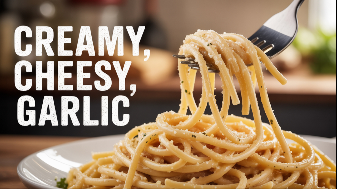 Video thumbnail for Garlic Parmesan Pasta