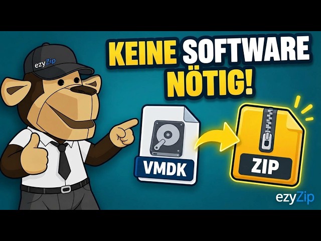 Video thumbnail for 📀 Wie man VMDK kostenlos online in ZIP konvertiert | Keine Softwareinstallation nötig