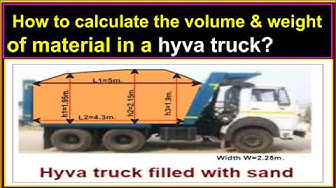'Video thumbnail for How to calculate the volume & weight of a material in a hyva truck?'