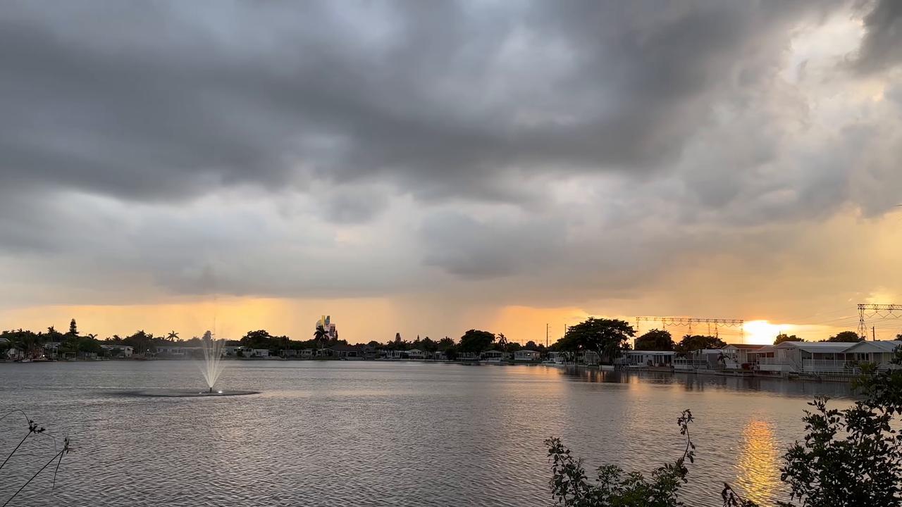 Video thumbnail for US: Rain storm and clouds during the Sunset.