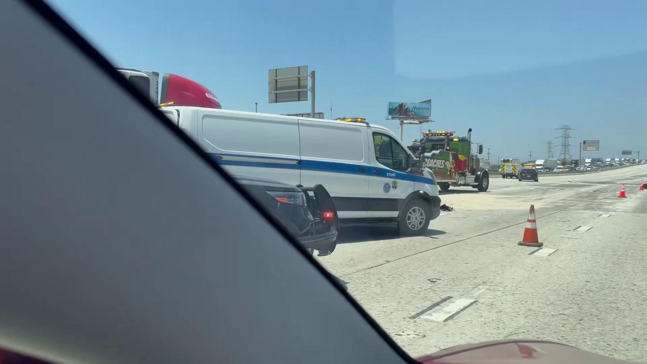 Video thumbnail for US: Woman Killed, Dozens Injured in Semi-Truck Crash on 210 Freeway in California.