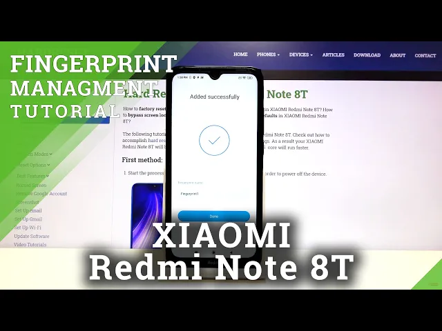 Video thumbnail for How to Set Fingerprint as XIAOMI Redmi Note 8T Screen Unlock