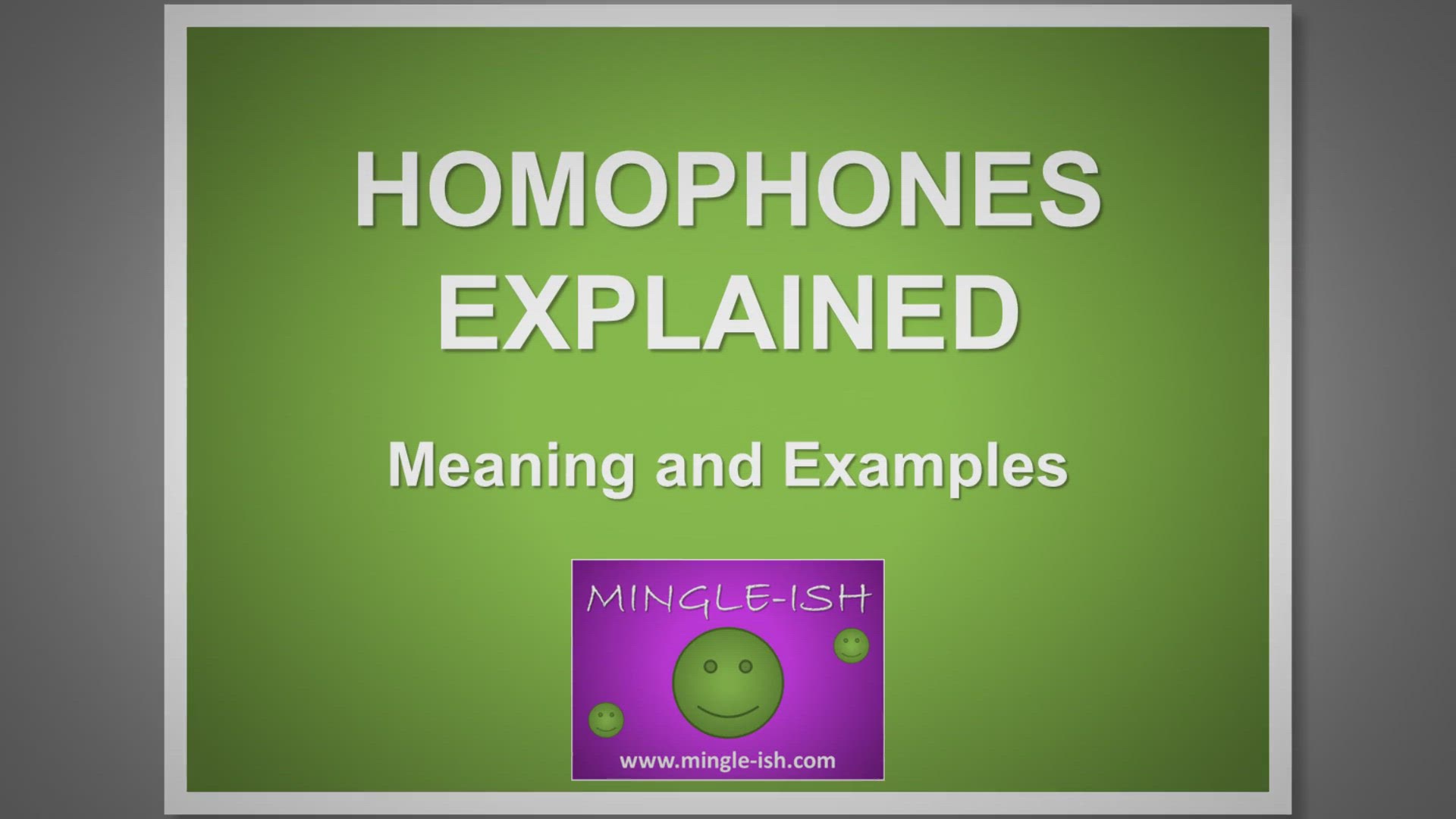'Video thumbnail for Homophones Explained: Meanings and Examples'