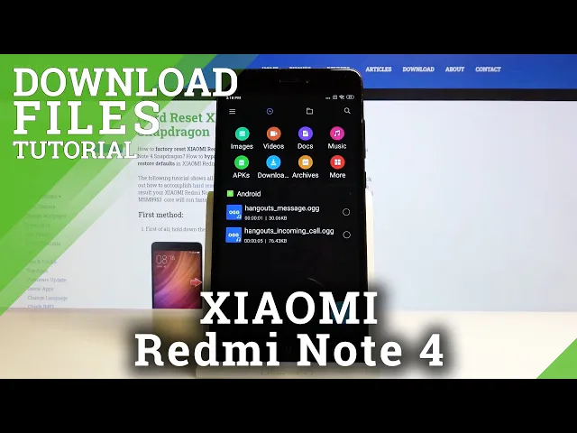 Video thumbnail for How to Find Downloads – Open Saved Files on XIAOMI Redmi Note 4