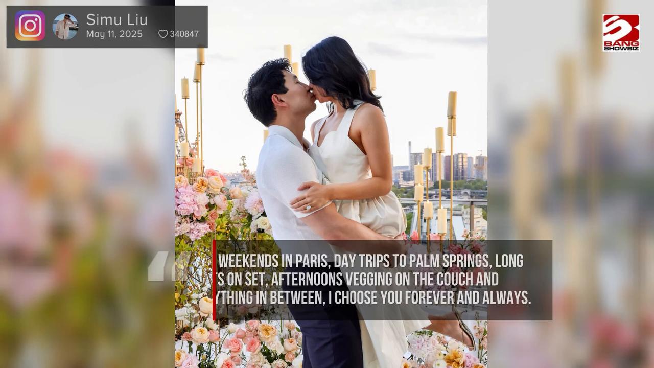 Video thumbnail for Simu Liu ties the knot with fiancée Allison Hsu in France.