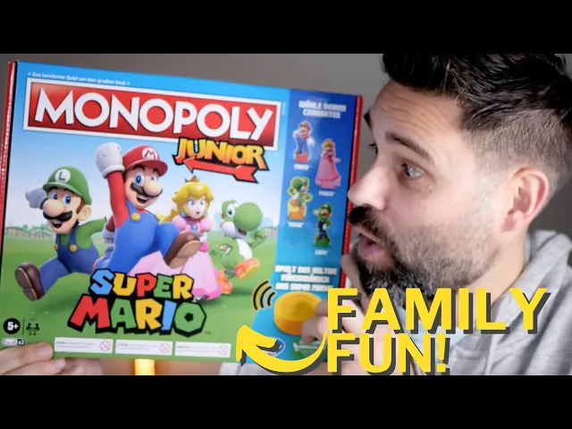 Video thumbnail for Fast Paced & Great For Children: Monopoly Junior Super Mario