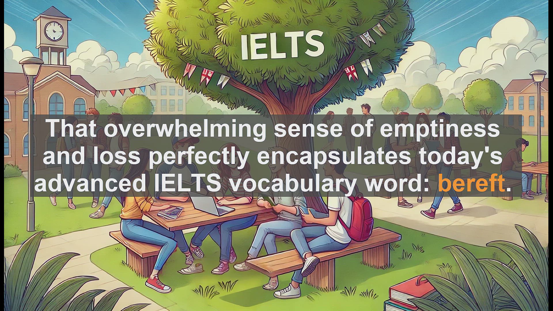 'Video thumbnail for 2000 Must Know IELTS 9.0 Vocabulary - IELTS Vocabulary: Understanding 'Bereft''