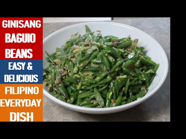 Video thumbnail for Filipino GINISANG BAGUIO BEANS.Stir-fried Green Beans. Lutong Pinas TV. Easy Filipino Recipe.
