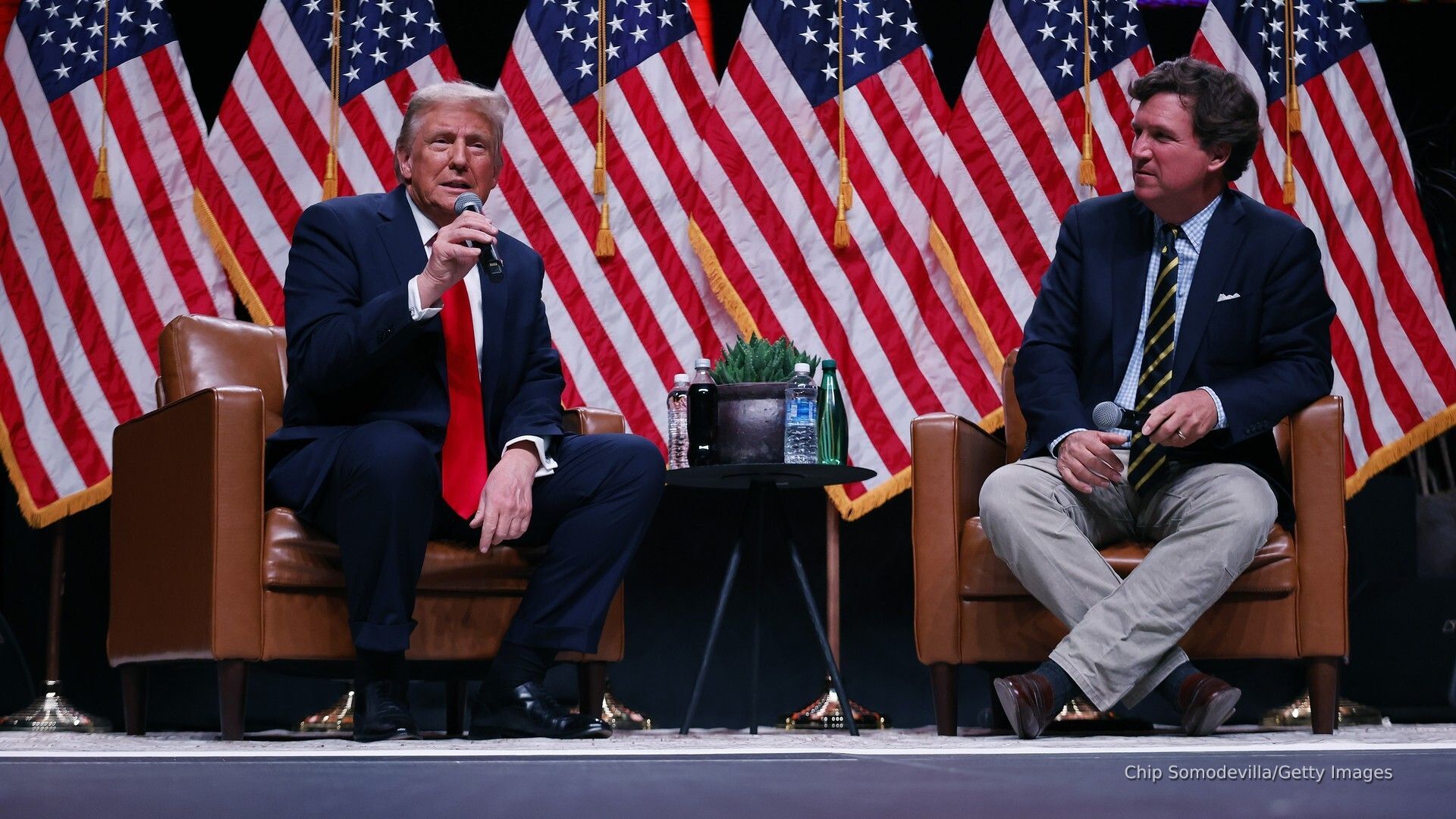 Video thumbnail for Trump defends Carlson’s interview with white nationalist Nick Fuentes