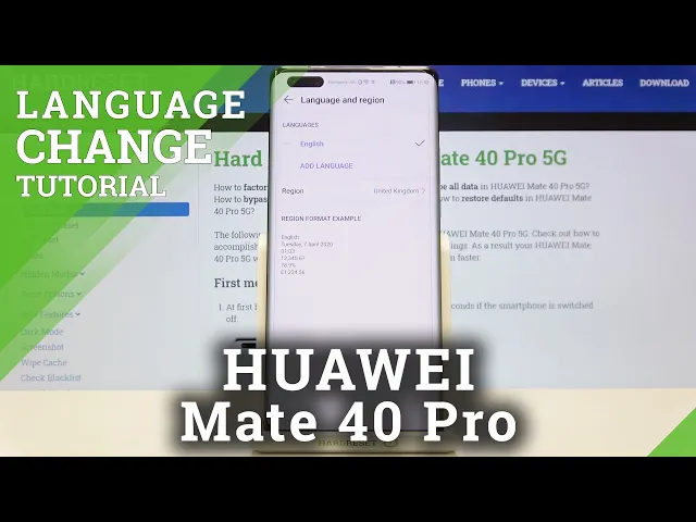 Video thumbnail for How to Change System Language on Huawei Mate 40 Pro - Set Up Default Language