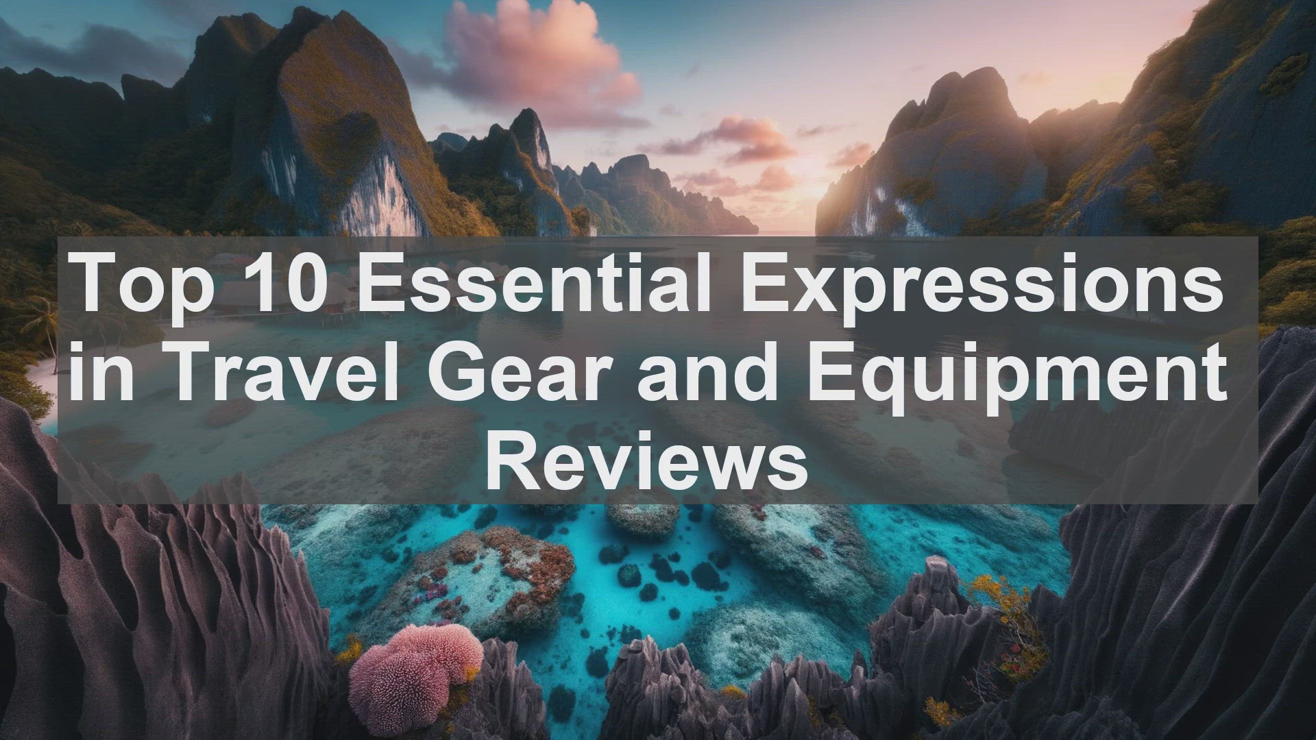 'Video thumbnail for Top 10 Essential Expressions in Travel Gear and Equipment Reviews'
