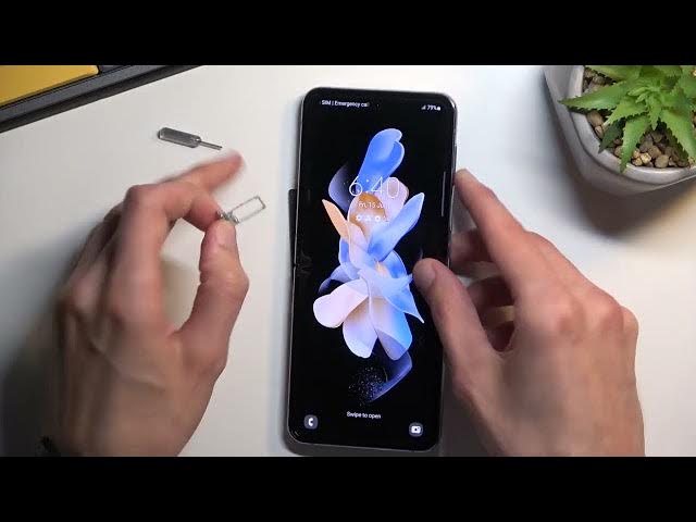 Video thumbnail for How to Insert Nano SIM in Samsung Galaxy Z Flip4 - Install SIM Card
