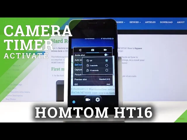 Video thumbnail for How to Set Up Camera Timer in HOMTOM HT16