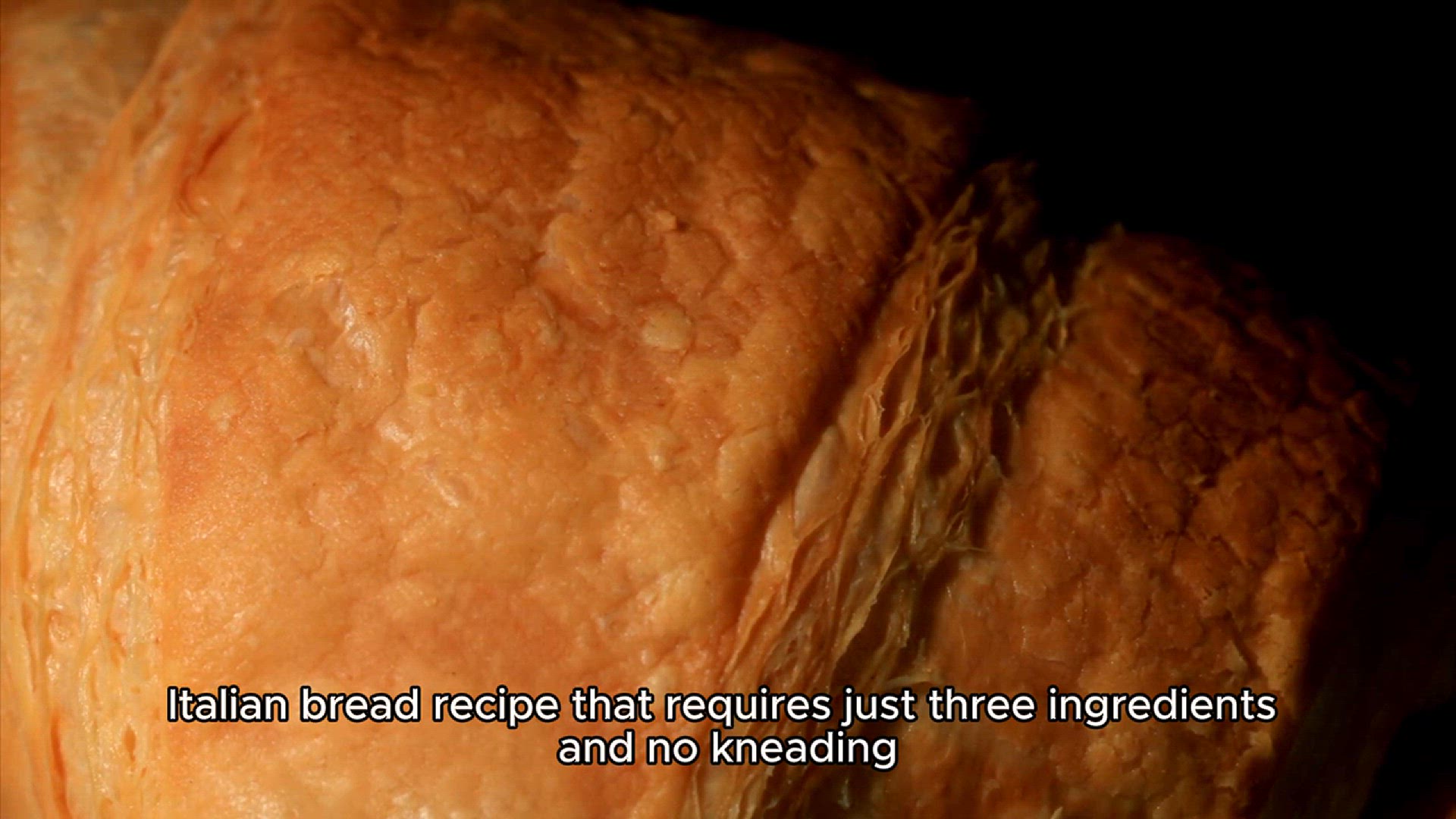 Video thumbnail for 3-Ingredient Italian No-Knead Bread Recipe – Easy & Delicious