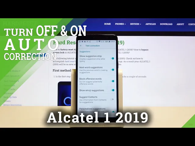 Video thumbnail for How to Turn On / Off Auto-Correction in Alcatel 1 2019 – Predictive Text