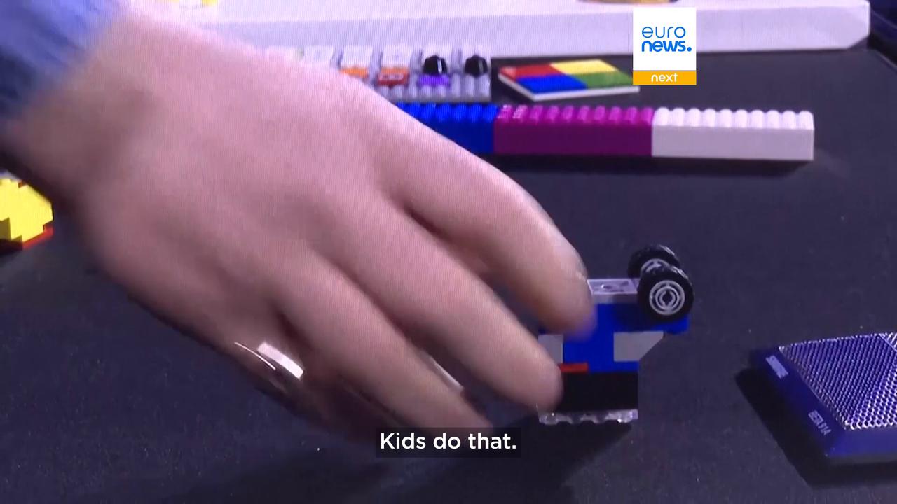 Video thumbnail for LEGO's new smart brick unlocks future of play for children at CES 2026. Here's what to know