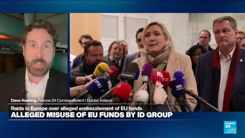 Video thumbnail for Raids in Europe over alleged far-right embezzlement: EU prosecutors
