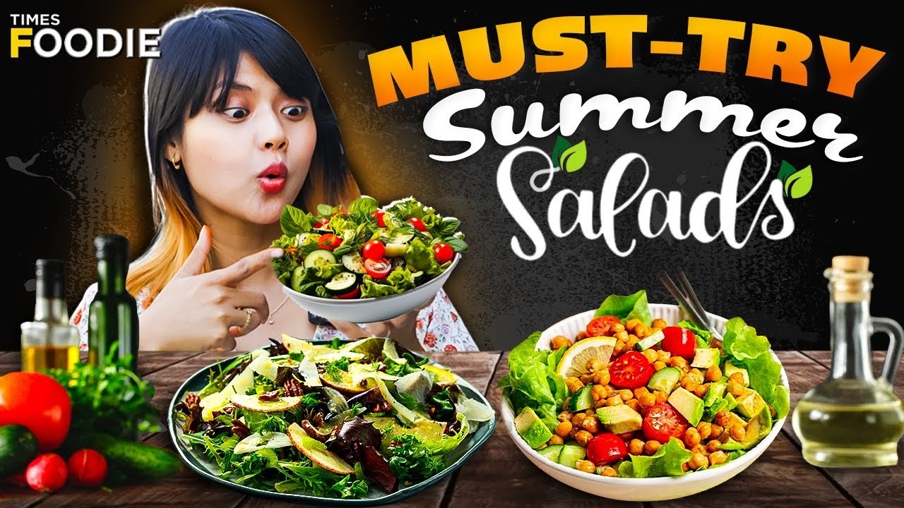 Video thumbnail for 2 Easy Summer Salads to BEAT THE HEAT | Crunchy Fruit Salad | Mediterranean Salad