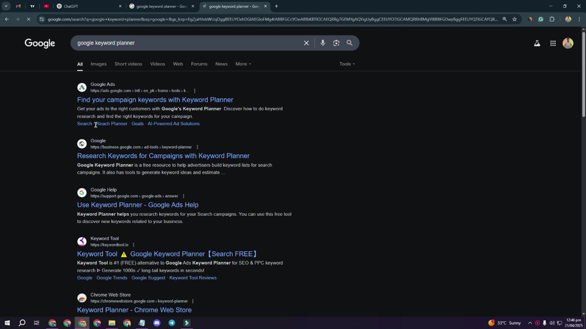 'Video thumbnail for How to use google keyword planner for keywords reseach'