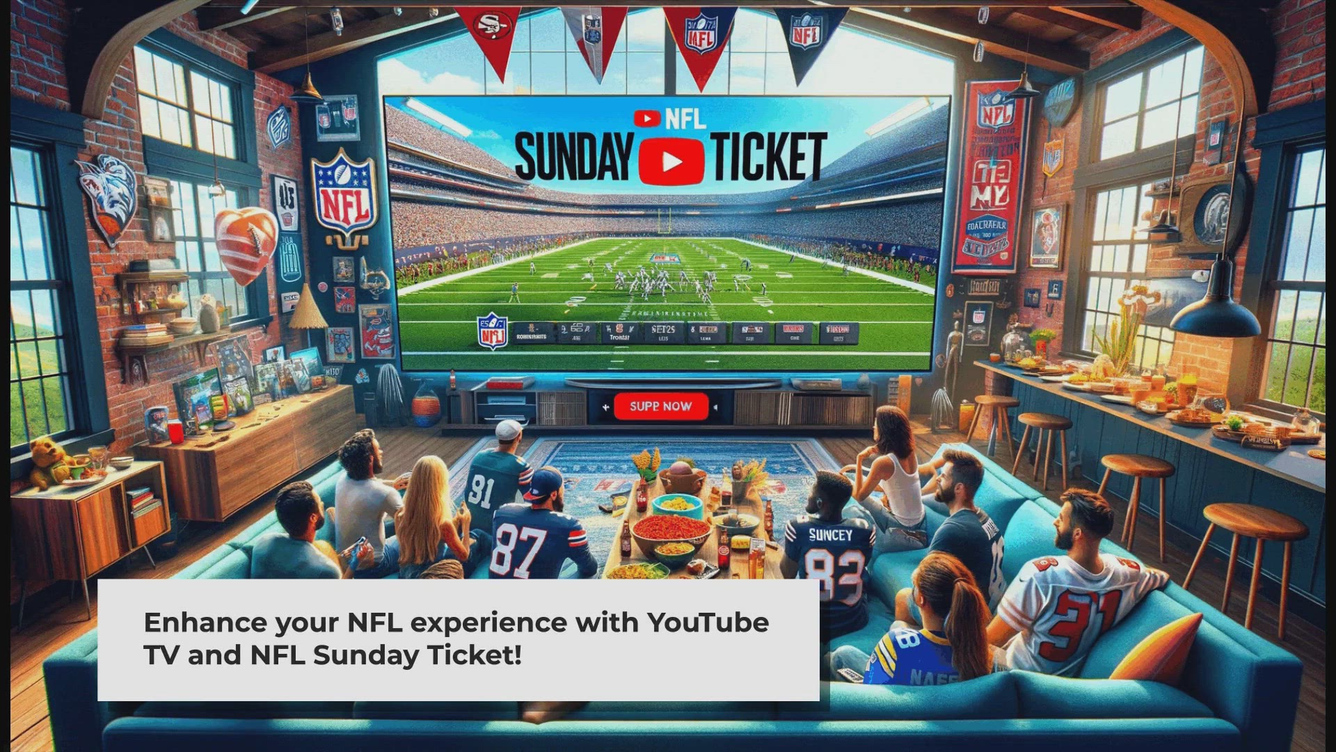Video thumbnail for NFL Sunday Ticket on YouTube TV: Catch Every Gridiron Battle