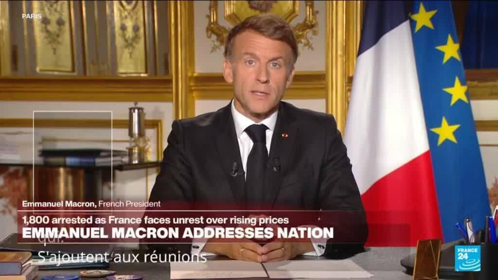 Video thumbnail for REPLAY: French President Emmanuel Macron addresses the nation after unrest
