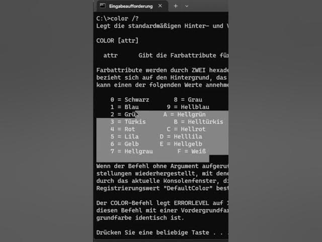 Video thumbnail for Terminal färben? Geht klar! | CMD Tipps + Tricks Ep. 3