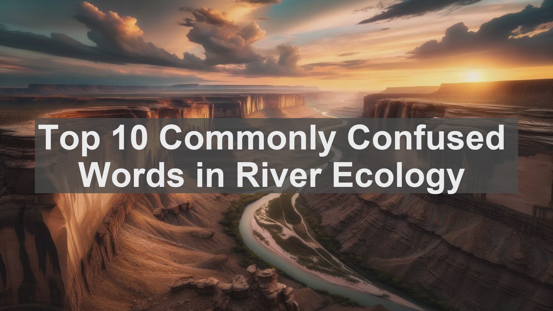 'Video thumbnail for Top 10 Commonly Confused Words in River Ecology'