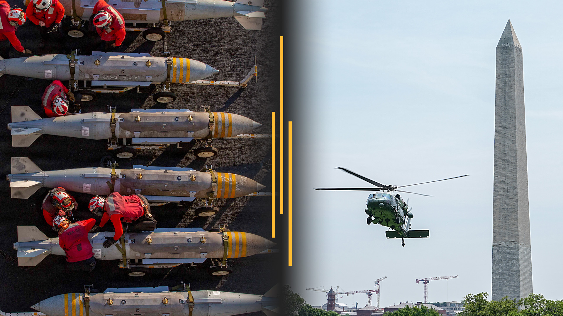 Video thumbnail for Trump denies weapons shortage reports; FAA investigates Marine One close call