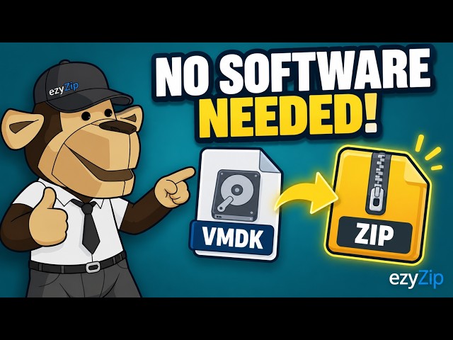 Video thumbnail for 📀 How to Convert VMDK to ZIP Online Free | No Software Installation Required
