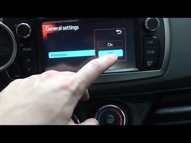 Video thumbnail for How to Turn Screen Animations On or Off in Toyota Yaris III (2011 - 2020) - Manage Screen Display